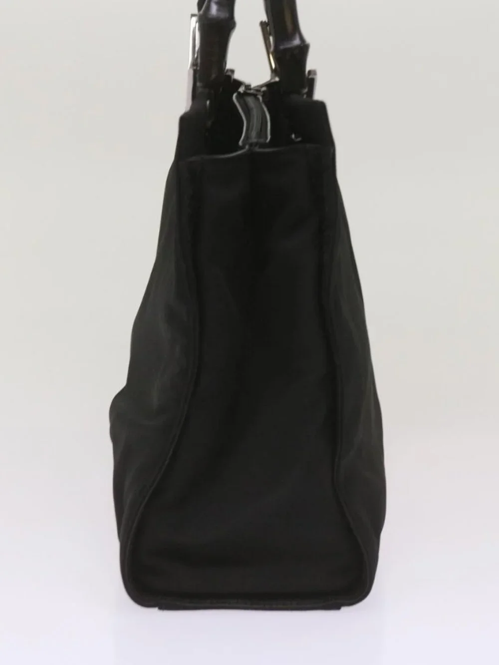 GUCCI Bamboo Hand Bag Canvas Black 002 1016 Auth ep3520